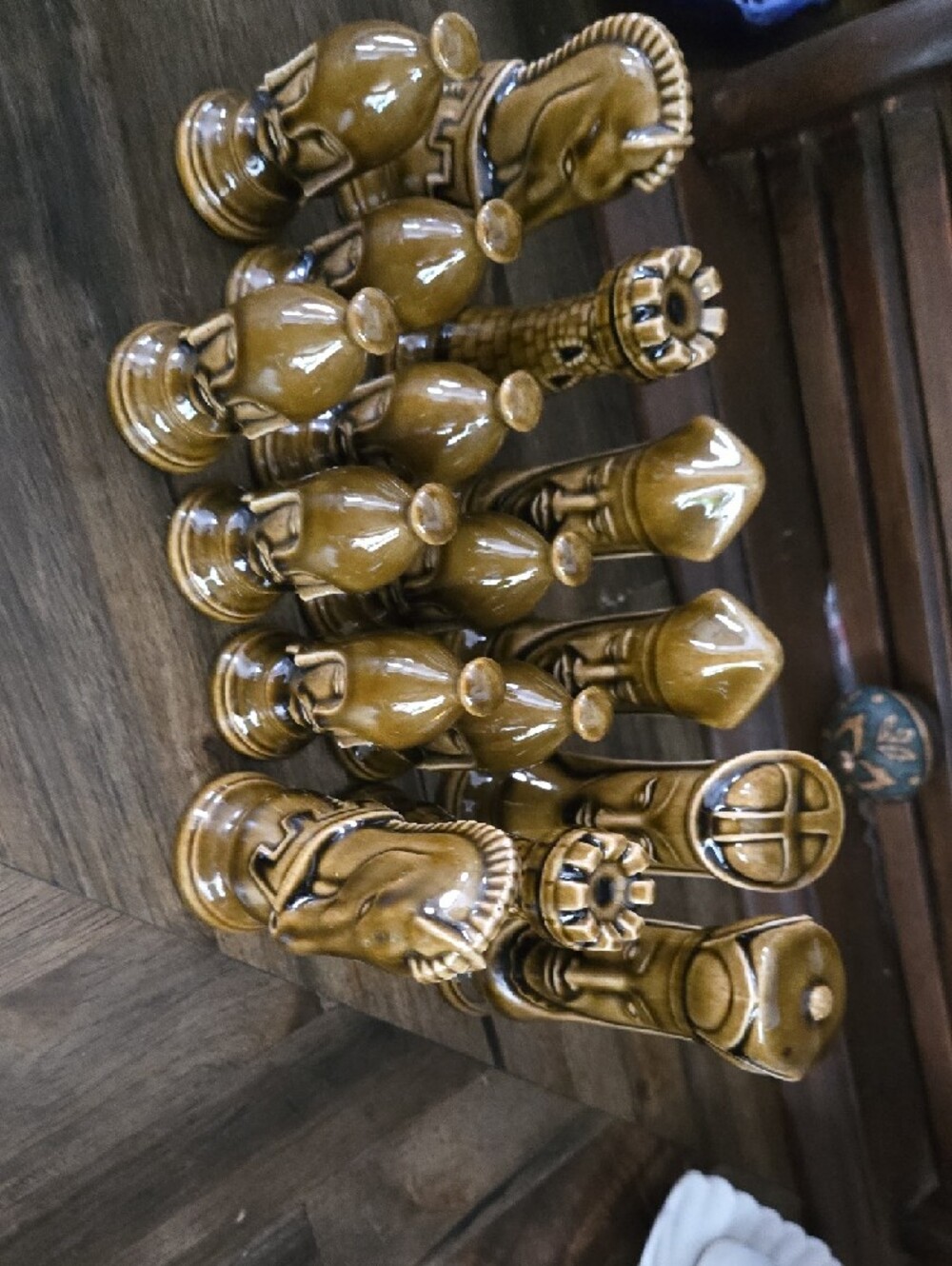 Vintage 1960s Duncan 32 Piece Ceramic Chess Set Game Pieces - Picture 6 of 7